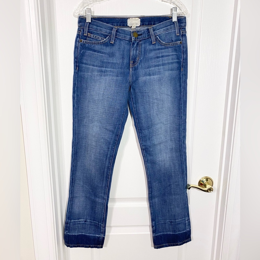 Current/Elliott Distressed Straight Leg Mid Rise Ankle Jeans Size 28 USA MADE